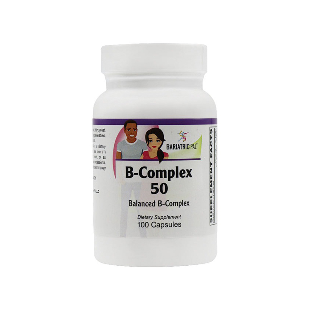 Sustained Release B-Complex 50 - Easy Swallow Vegetarian Capsules by BariatricPal