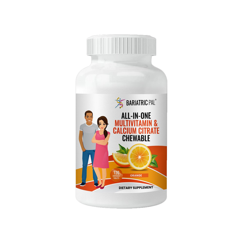 BariatricPal "ALL-IN-ONE" Chewable Multivitamin with Calcium Citrate & Iron - Orange