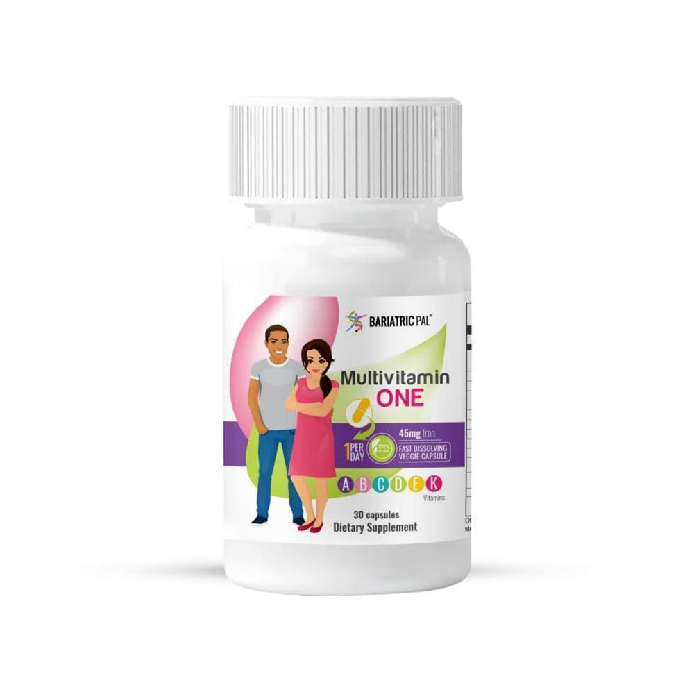 BariatricPal Multivitamin ONE "1 per Day!" Bariatric Multivitamin Capsule with 45mg Iron - 1 Month