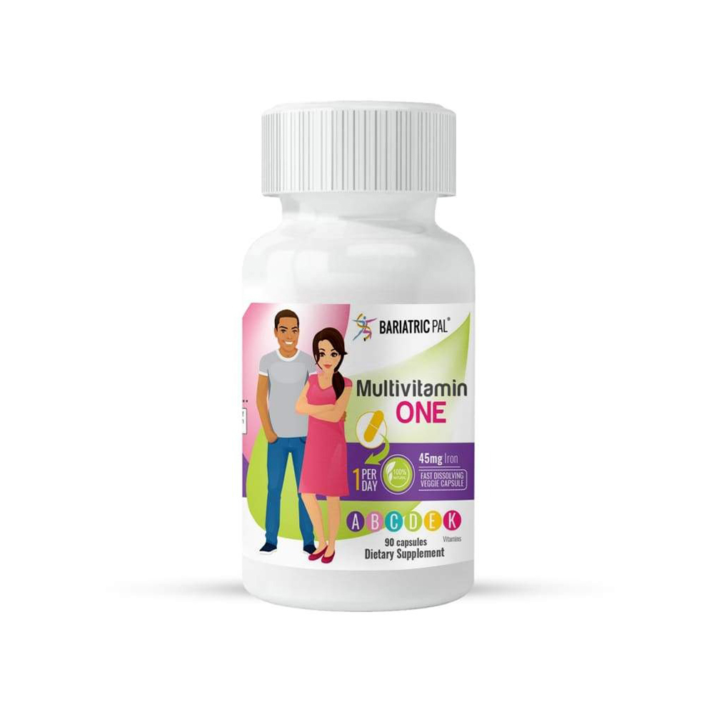 BariatricPal Multivitamin ONE "1 per Day!" Bariatric Multivitamin Capsule with 45mg Iron - 3 Months